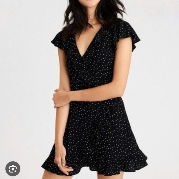 Polka Dot Wrap Dress - Picture 4 of 5